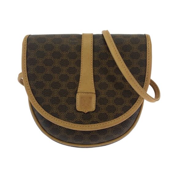 Celine Brown PVC Leather Mini Crossbody Bag - Picture 1 of 10